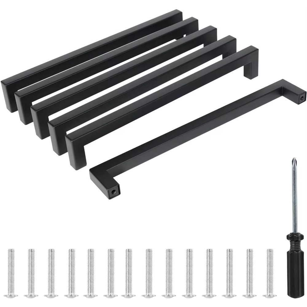 Furniture Hardware Nut - 224mm Black Stainless Steel Kitchen Door