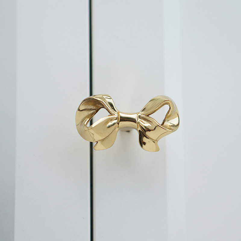 Furniture Hardware Nut - Brass Bowtie Furniture Pulls Wardrobe Drawer