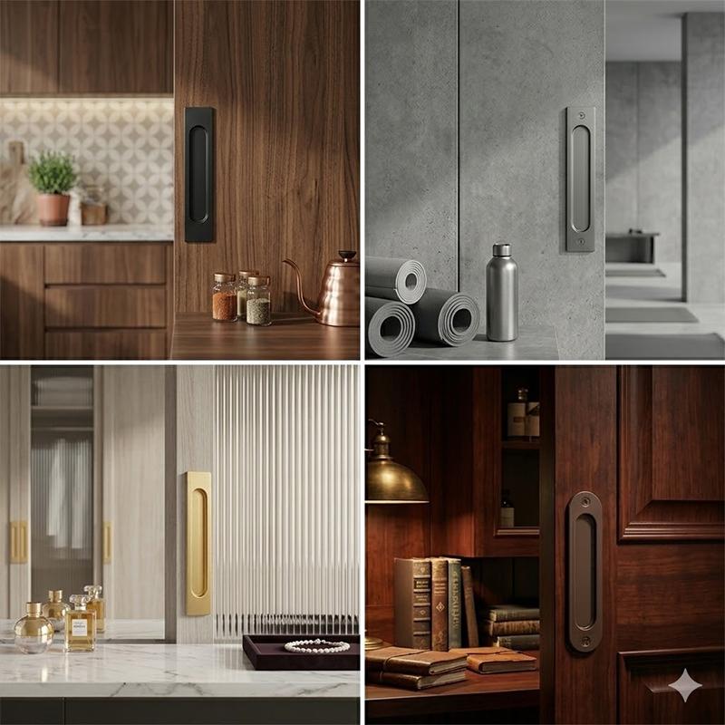 Furniture Hardware Tools - ** Punch Free Sliding Door Handle
