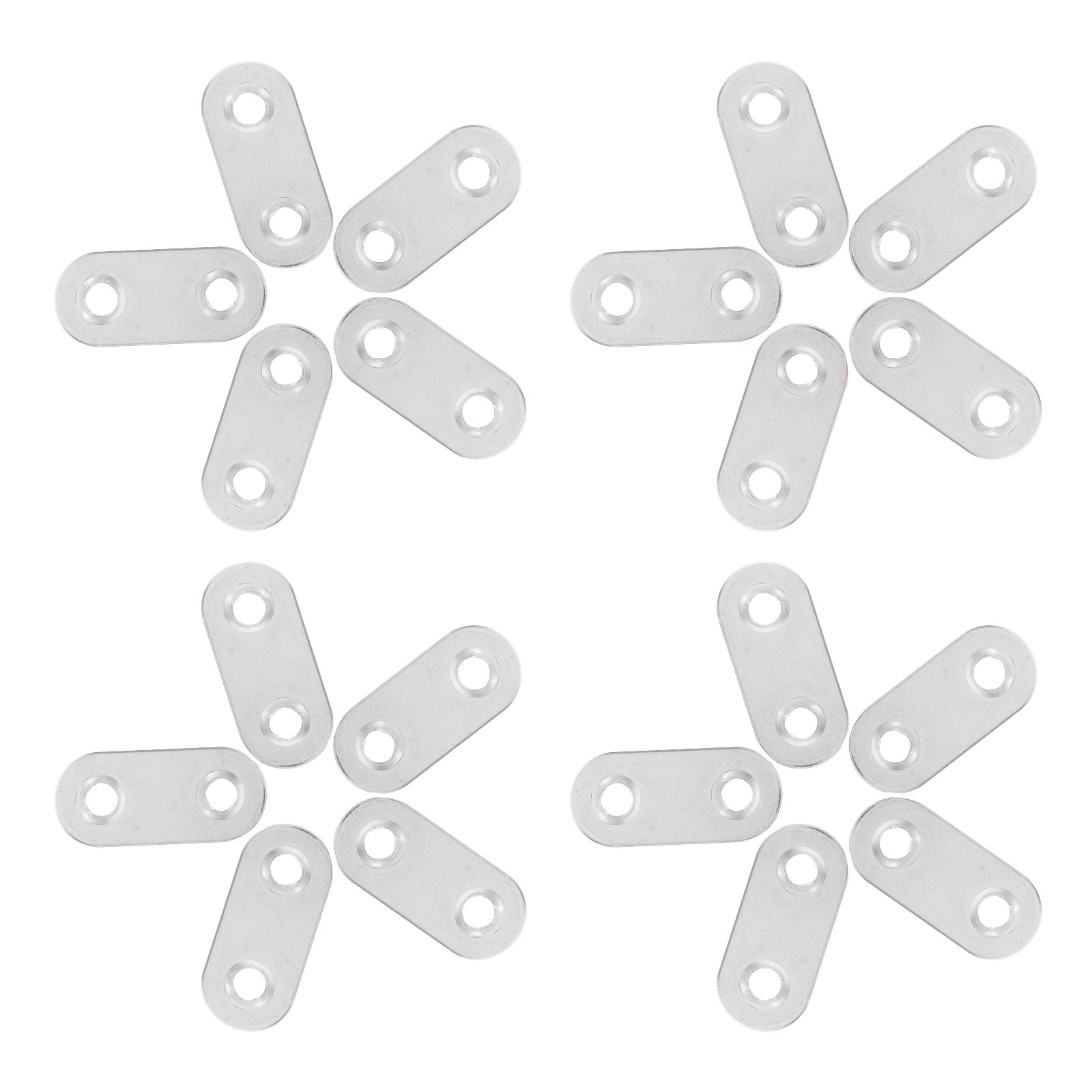 Furniture Joining Hardware - 20Pcs Stainless Steel Flat Brace Straight