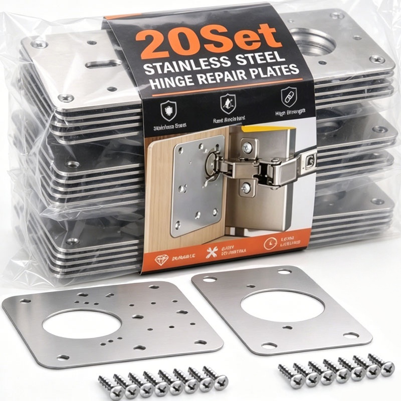 Furniture Hardware Tools - Cabinet Door Hinge Repair Plate Kit