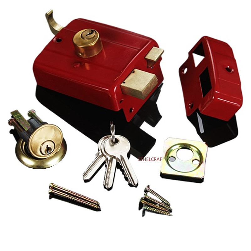 Universal Furniture Hardware - Old-fashioned Red Anti-theft Security Lockset Universal