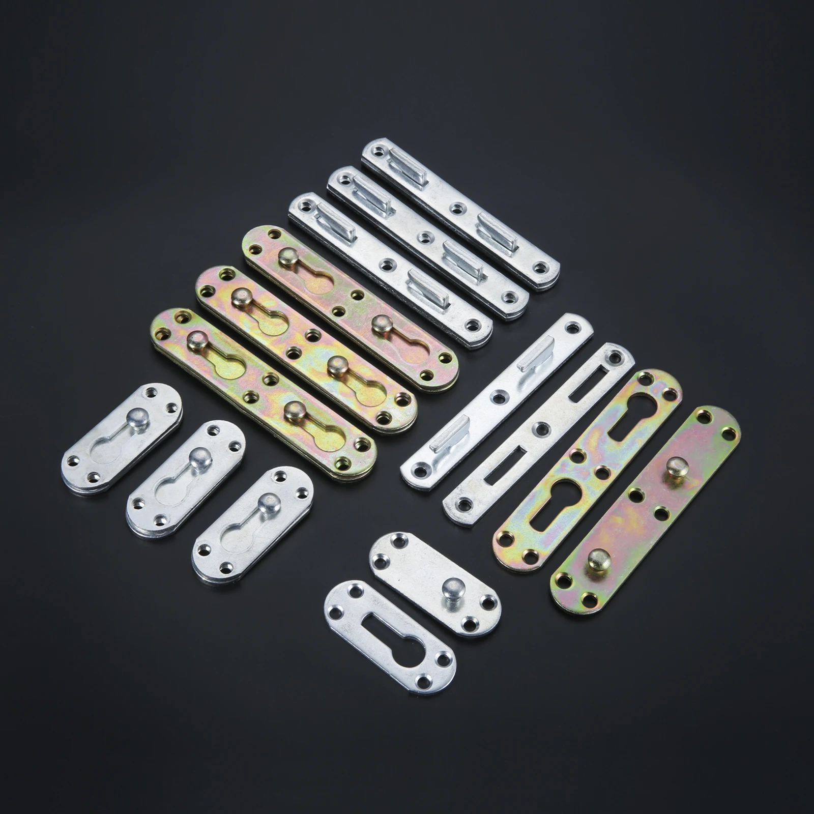 Furniture Joining Hardware - 4 Sets Thickened Bed Hinge Fitting