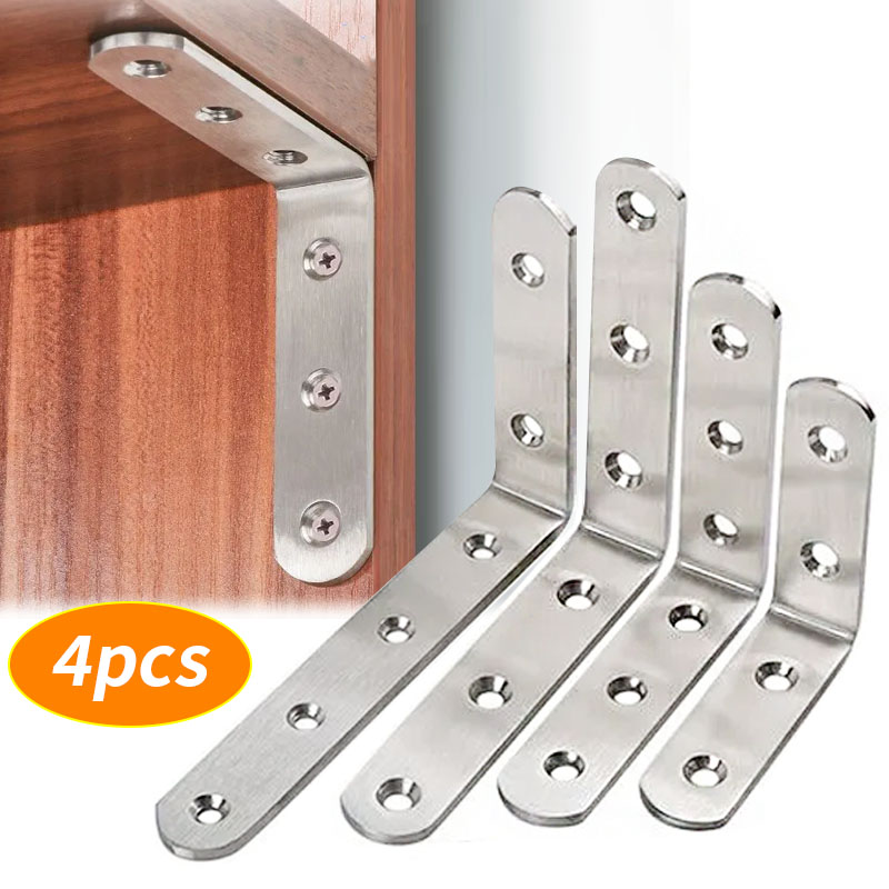 4pcs Right Angle Brackets, L-S - Used Furniture Hardware ulasan dan harga