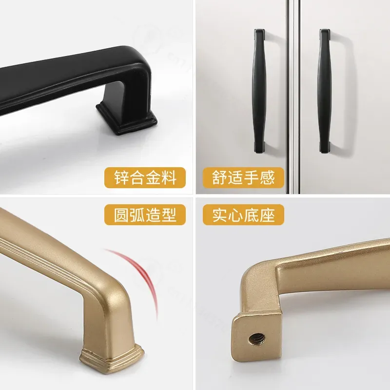 Yijia Black Cabinet Door Handl - Furniture Hardware Wholesale ulasan dan harga