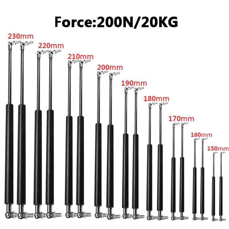 2PCS 150-230mm 200N/20KG Lift  - Furniture Hardware In China ulasan dan harga