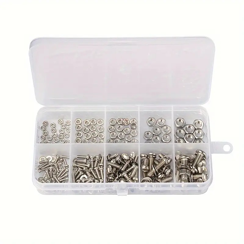 320PCS Hex Nuts & Bolts Set M2 - Universal Furniture Hardware ulasan dan harga