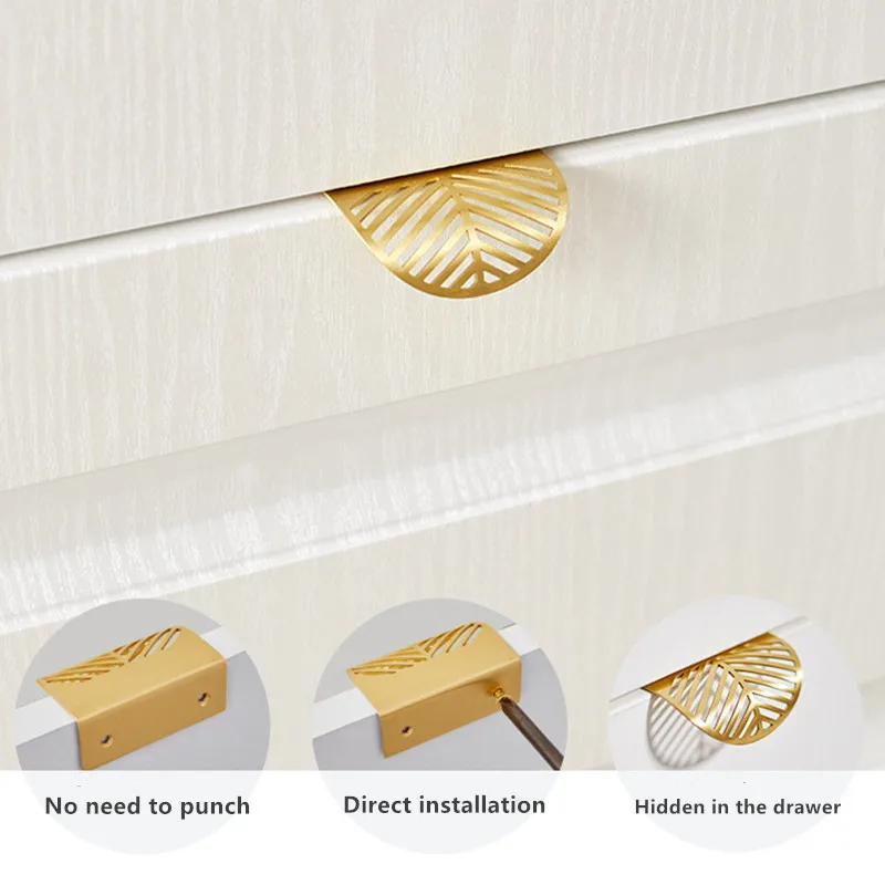 2026 New Leaf Shape Brass Draw - Furniture Hardware Wholesale ulasan dan harga