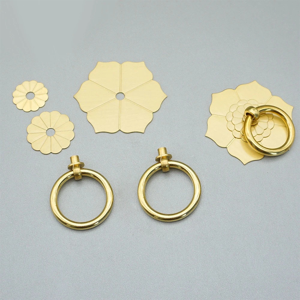 Floral Brass Cabinet Door Knob - Furniture Hardware Drop Pulls ulasan dan harga
