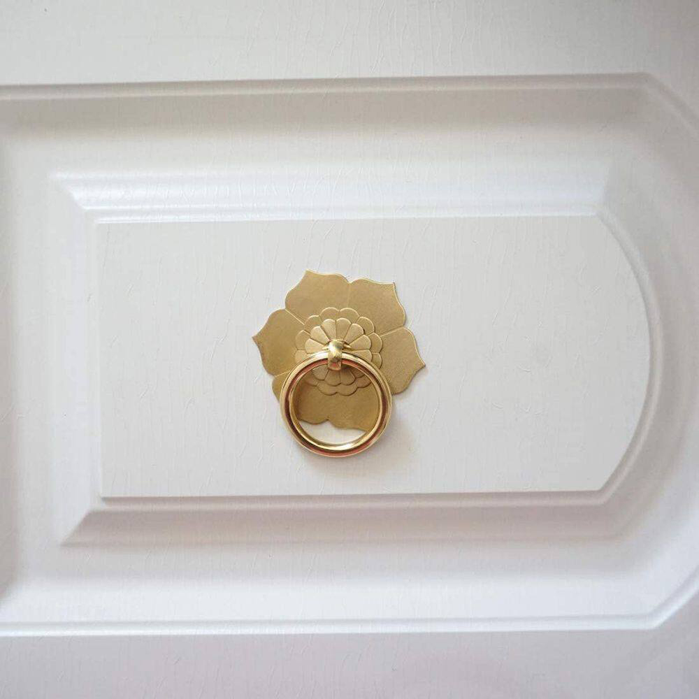 Floral Brass Cabinet Door Knob - Furniture Hardware Drop Pulls ulasan dan harga