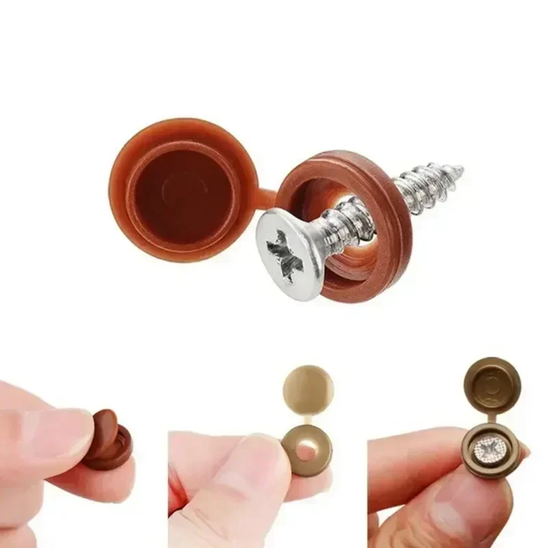 Hinged Plastic Screw Cap Cover - Furniture Hardware Nut ulasan dan harga