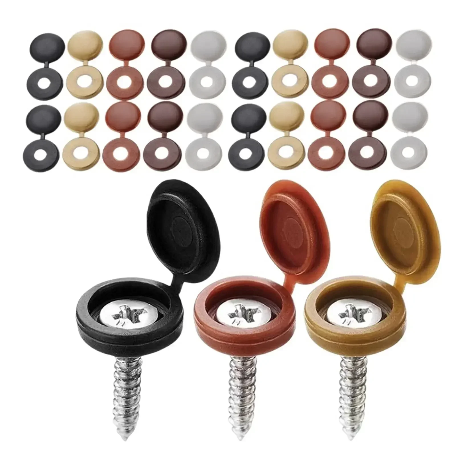 Hinged Plastic Screw Cap Cover - Furniture Hardware Nut ulasan dan harga