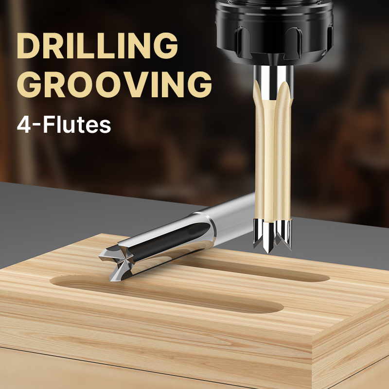 H‌UHAO 4 Flute Woodworking Rou - Furniture Joining Hardware ulasan dan harga