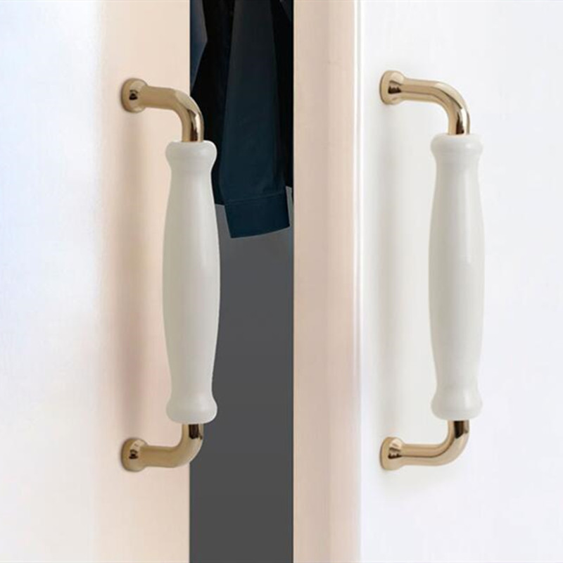 White Ceramic Door Handles Mod - Furniture Hardware Nut ulasan dan harga