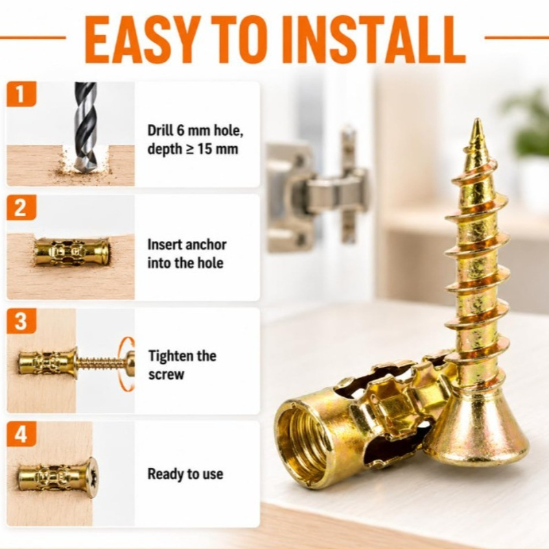 Short Expansion Screw Set Cabi - Furniture Hardware In China ulasan dan harga