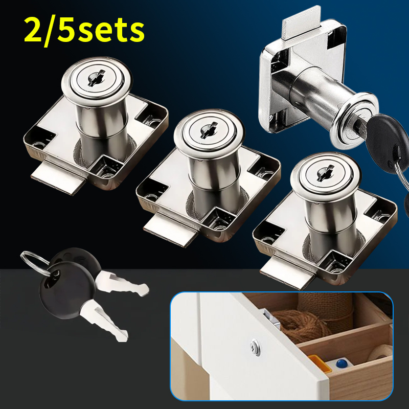 2/5 Sets of Drawer Locks with  - Used Furniture Hardware ulasan dan harga