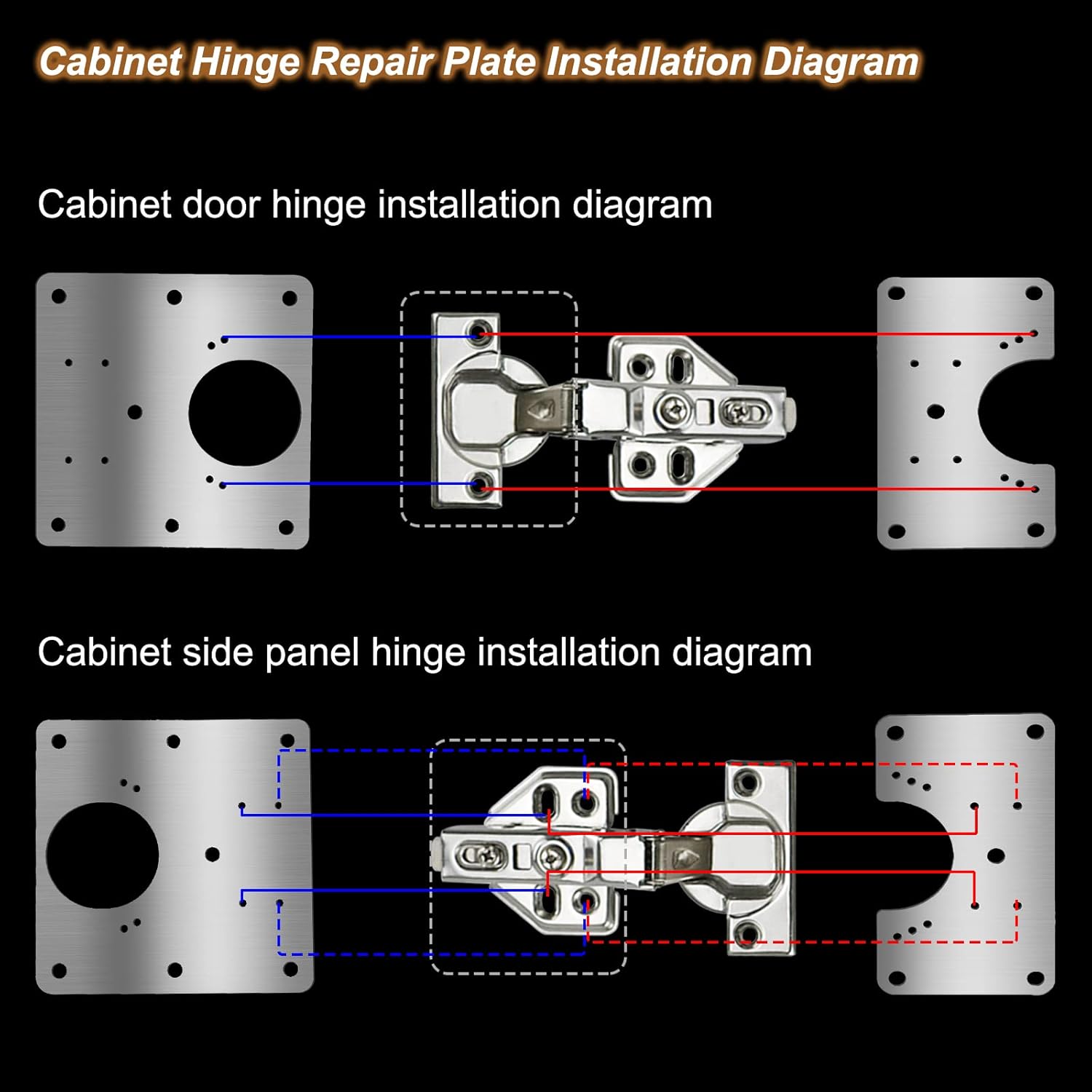 Cabinet Door Hinge Repair Plat - Furniture Hardware Tools ulasan dan harga