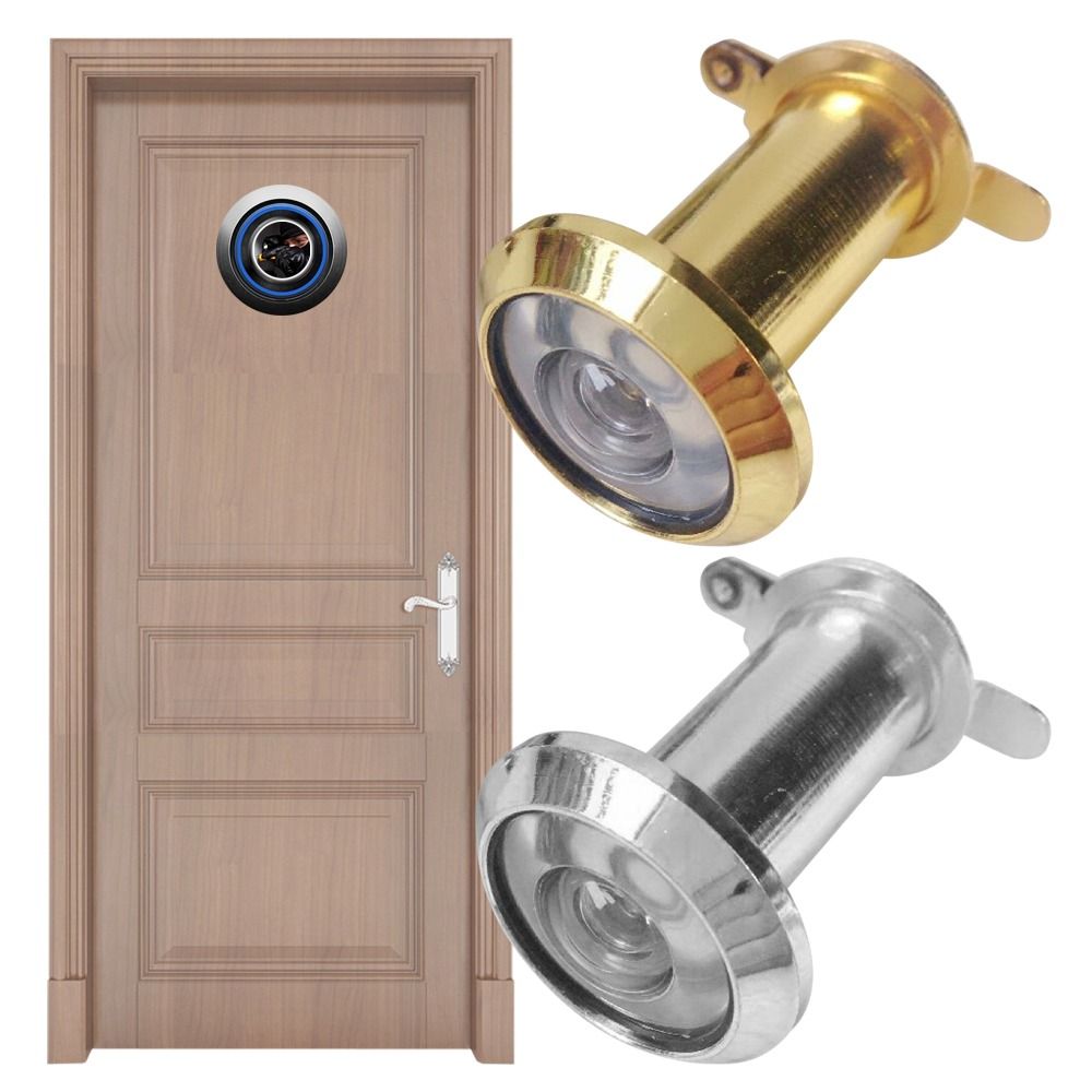 220 Degree Door Viewer HD Glas - Furniture Hardware Tools ulasan dan harga